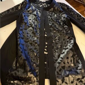 Cleo Black Floral Lace Top